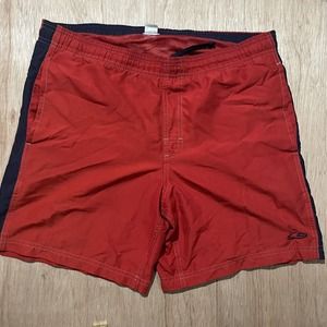 Champion Swimsuit Mens Small Shorts‎ Lined Swim Trunks Red Drawstring